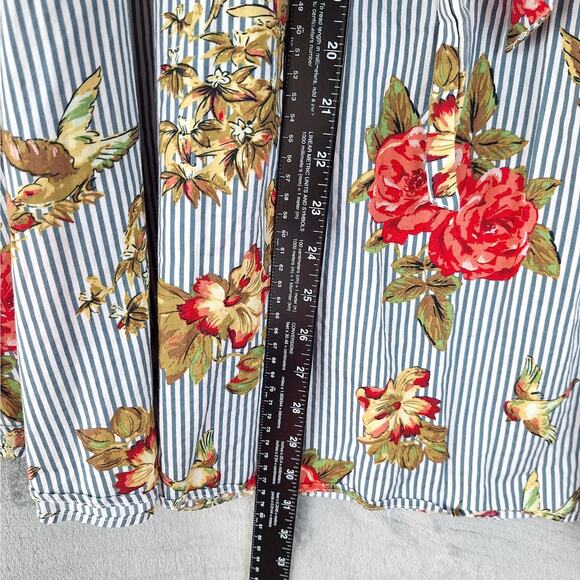 Womens‎ Skirt 3X Boho Romantic Floral Rose Striped Maxi Feminine Fairy Bloomcore - Picture 5 of 7